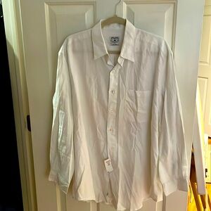New Brooks Brothers white linen dress shirt, size large.